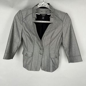 White House Black Market Gray Blazer Size 00P New Without Tags